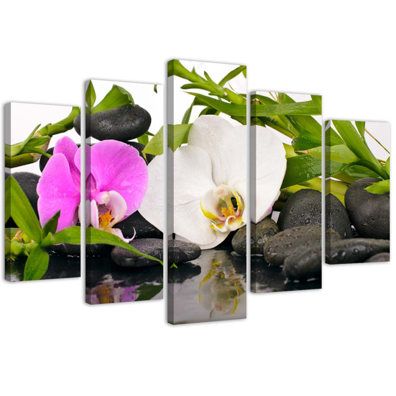 Orchids - 5 Piece Wrapped Canvas Set