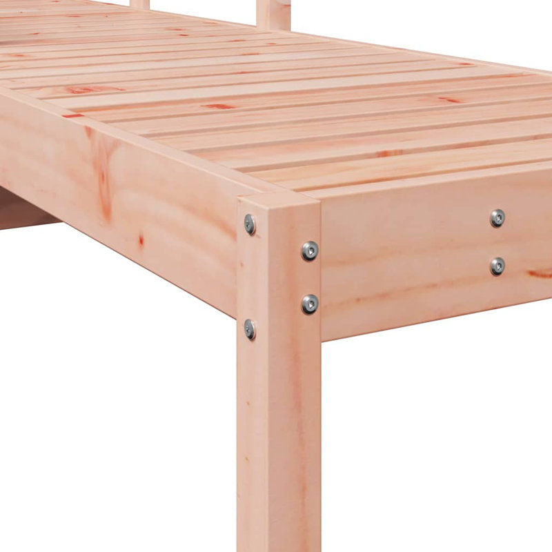  Chaise longue en bois de pin massif 78,5 po x 24,4 po x 21,7 po, Rose