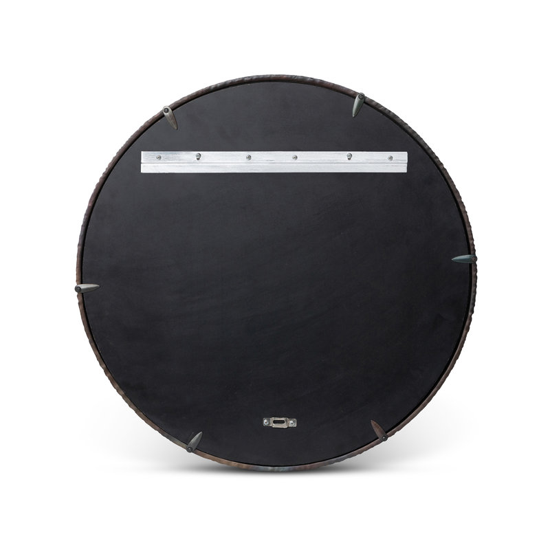 Round Metal Wall Mirror, 36.50" x 36.50