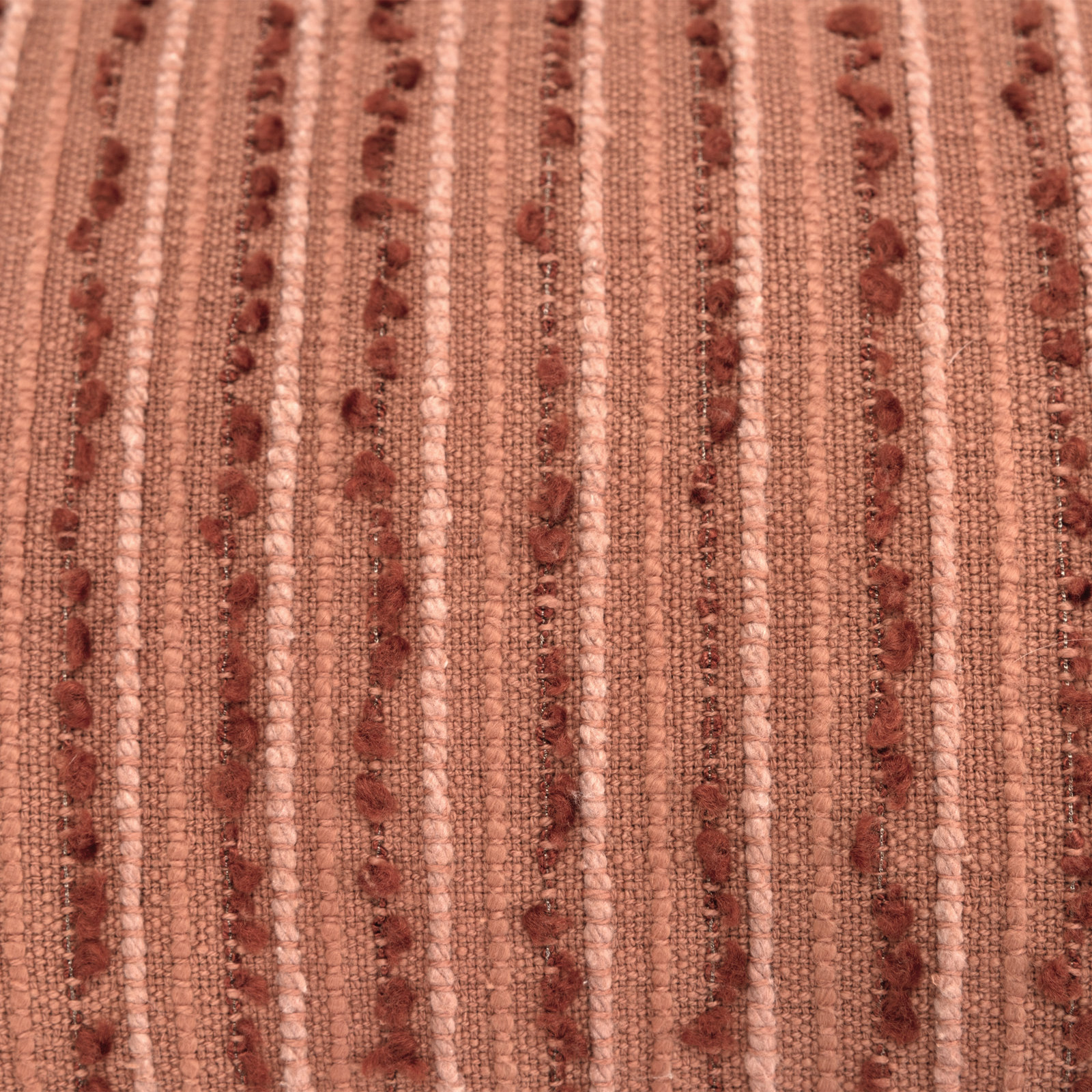 Leifsson Striped Cotton Lumbar Throw Pillow, Coral