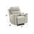 Light Gray Silicone Synthetic Leather Power Motion Recliner With Lift, Heating & Massage Chair