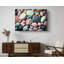 Gros plan, texture de galets avec impression sur toile pastel doux-34448263