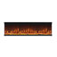 Modern Electric Fireplace Heater With 3-Sided Clear Tempered Glass-792074002-792074004