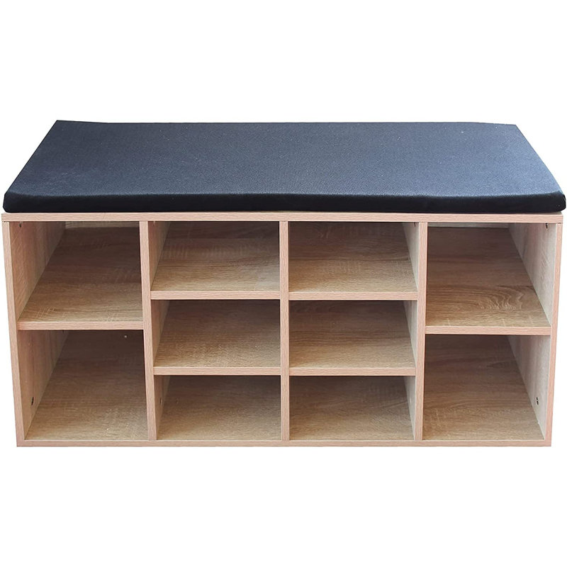 Kimber Upholstered Storage Bench, Sonoma Oak