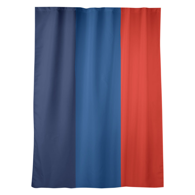 Striped Room Darkening Rod Pocket Single Curtain Panel, Pittsburgh Baseball Navy Blue/Royal Blue/Red
