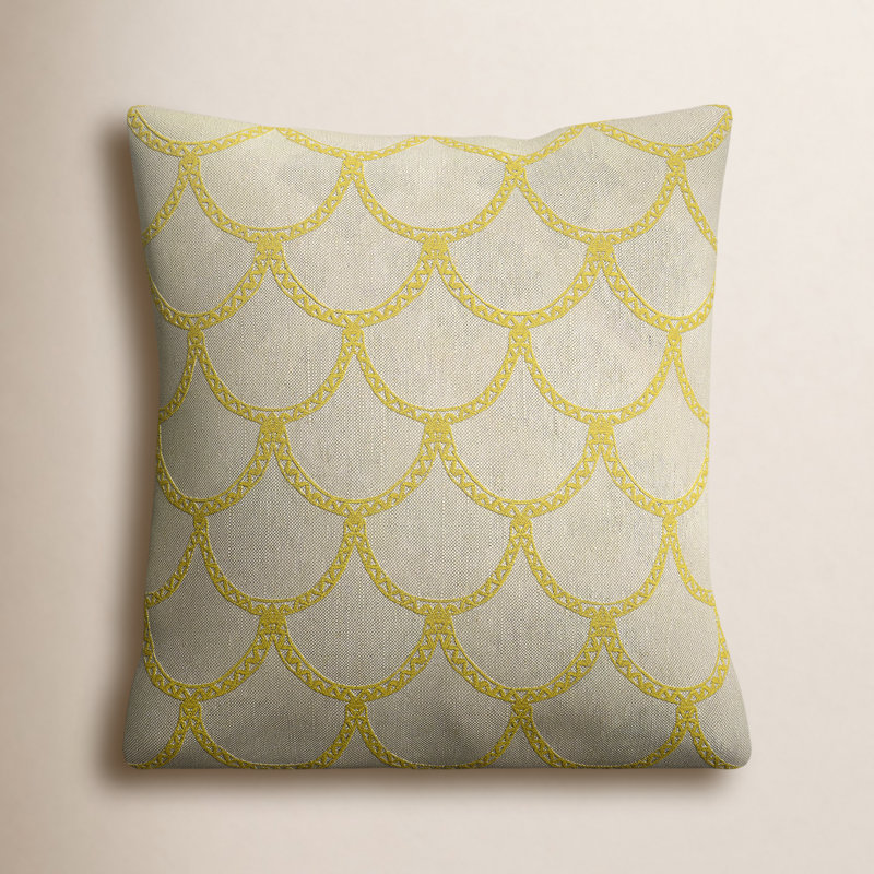 Cedartown Square Pillow Cover, Buttercup, 22" H x 22" W x 1" D