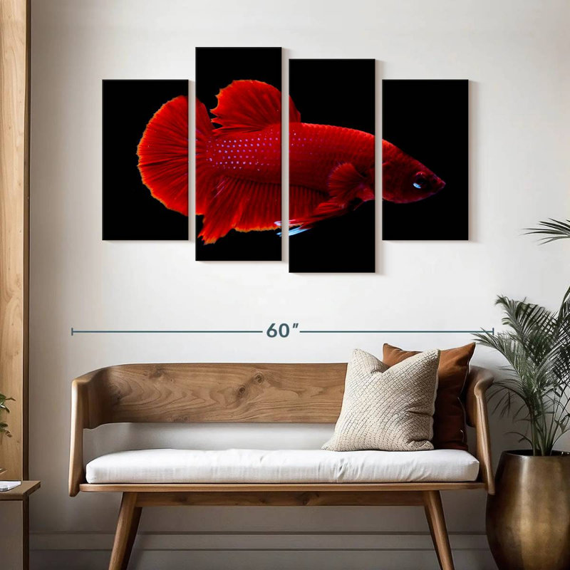Brampt Vibrant Red Betta, 32" H x 52" W