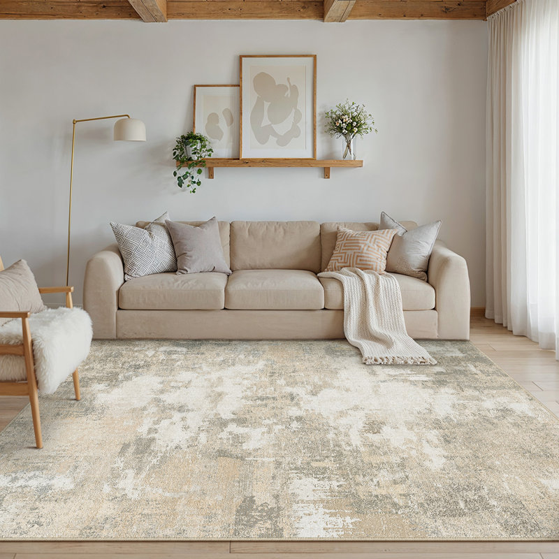 Tapis lavable à la machine Modern Modern, Rectangle 5' x 7'