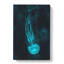 Neon Blue Jellyfish Abstract - Wrapped Canvas-56667450