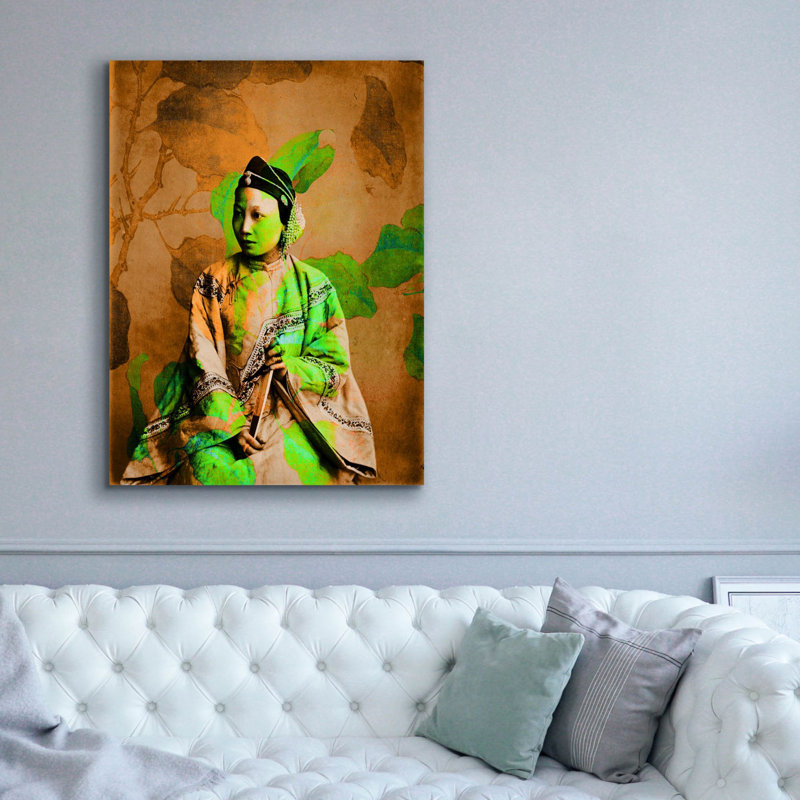 "Leafy histoire" par Elena Ray, art mural sur toile, 26 po x 30 po, H 54 po x l 40 po x P 1,5 po