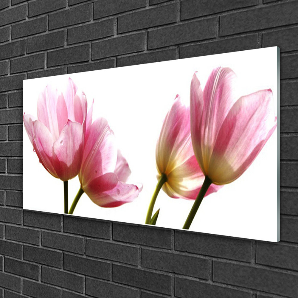 Flowers Floral - Unframed Photograph on Glass