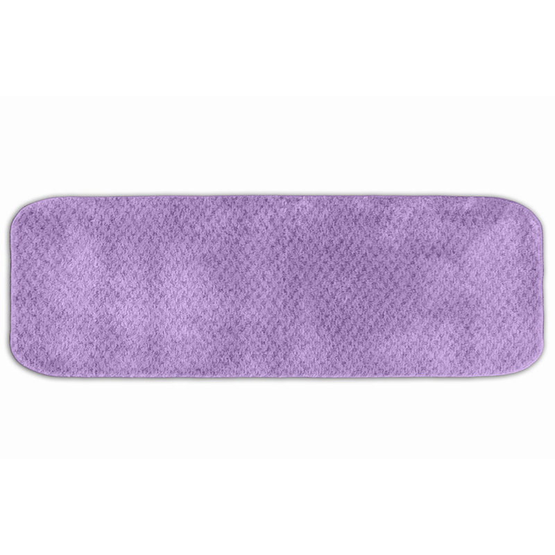 Juliahna Nylon Bath Rug with Non-Slip Backing, Runner 22" x 60", Purple