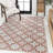 Kaliee Modern Geometric Tile Pattern Salmon/Cream Indoor/Outdoor Rug-719810469
