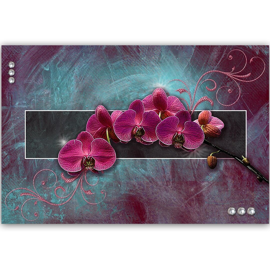 Leinwandbild Orchidee in Fuchsia