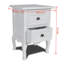 Meranda 34.5cm W Manufactured Wood Bedside Table
