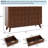 54" Wide 9 Drawer Dresser,Wooden Chest of Drawers with Fluted Wave Pattern, Metal Handles, Modern TV Stand Dresser with Curved Profile for Bedroom, Living Room, Entryway-1146324521