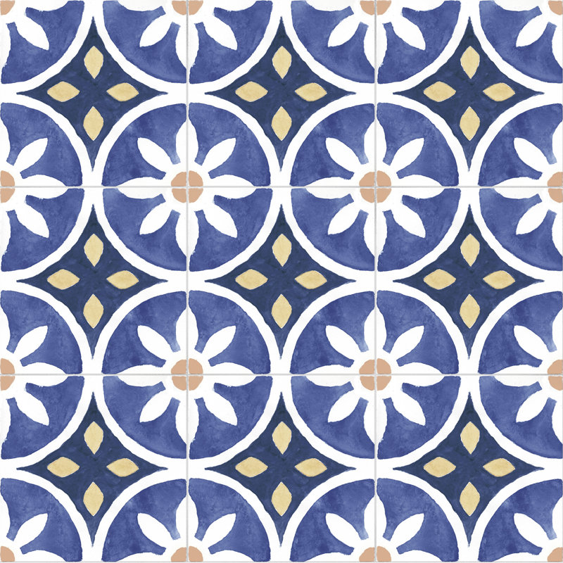 Santorini Coast 9-3/4 In. X 9-3/4 In. Porcelain Floor And Wall Tile