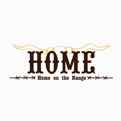Décalcomanie murale "home-home on the range"