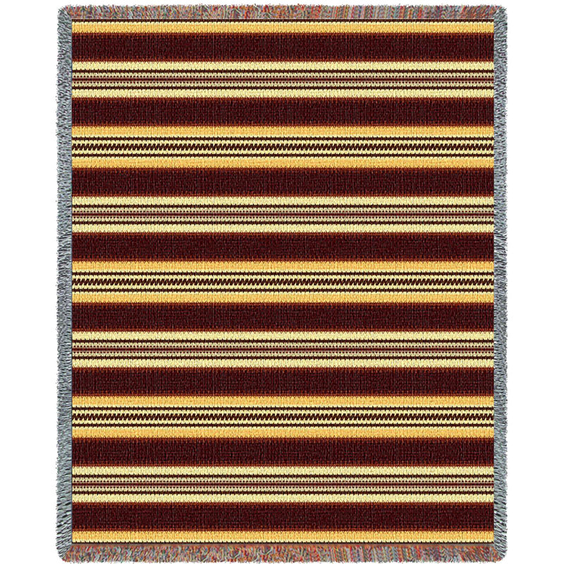 Couverture or Pure Country Weavers Arroyo - d'inspiration amérindienne du Sud-Ouest - jeté en coton tissé à la main - fabriqué aux États-Unis (72 x 54)