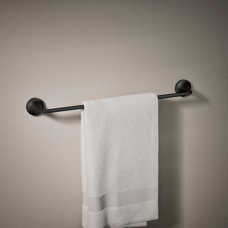 Barre à serviettes Tone, Noir mat, L 24 po