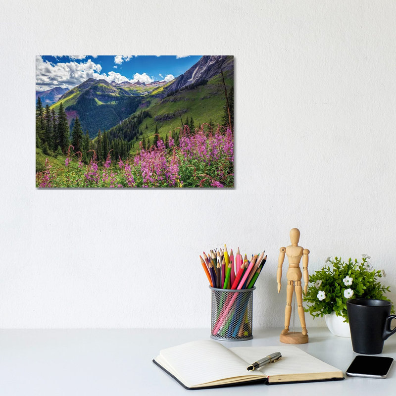 San Juan Mountain Wildflowers Landscape - Ice Lakes Basin Summer Scenery 1 Piece Wall Art on Canvas, Does Not Apply