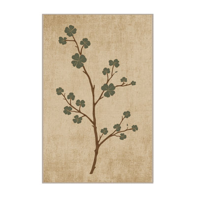 Soft Plush Fanelli St Patties Modern & Contemporary Abstract Area Rug in Beige – Beige Binding