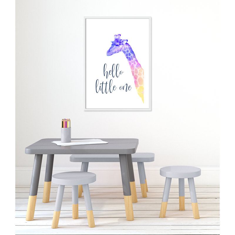 Hello Little One, art encadré, H 35,5 po x l 25,5 po x P 1,19 po, Cadre blanc