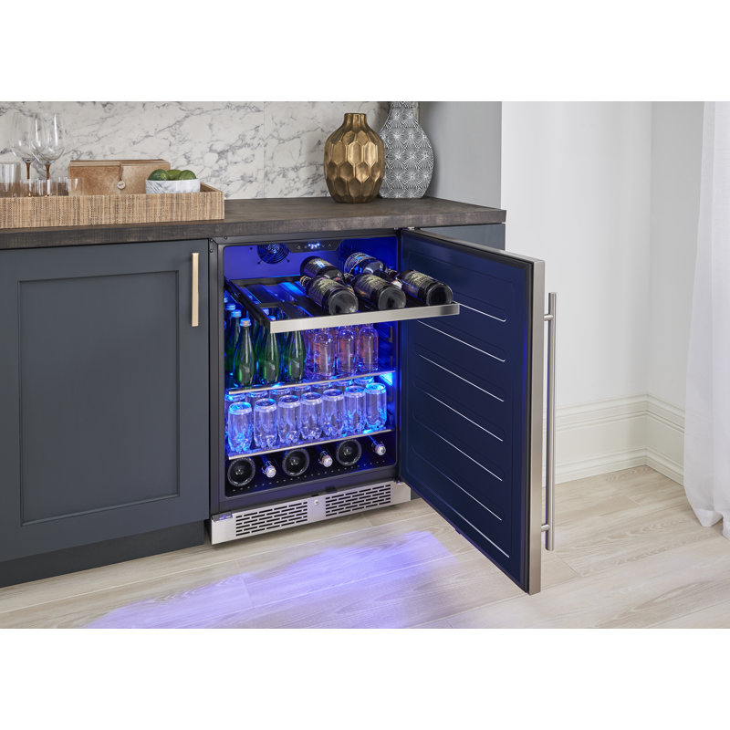 Presrv 24" 112 Cans (12 oz.) Convertible ADA Beverage Refrigerator with Wine Storage