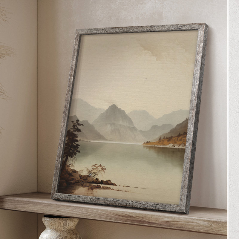 Reproduction encadrée vintage en bois massif XXXIII