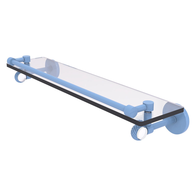 Tablette flottante Clearview, H 3,75 po x l 22 po x P 5,65 po, Bleu troll plat
