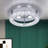 Modern K9 Crystal LED Ceiling Lamp Luminous Stainless Steel Round Ceiling Lamp, Three-Colour Adj