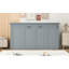 Lit escamotable simple, peut être plié dans une armoire, gris