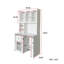Bureau d'ordinateur avec porte en verre pour bureau à domicile ou bureau d'étude, bibliothèque et huche, bureau d'ordinateur avec bureau rotatif à 90 degrés, grand espace de travail-719691116