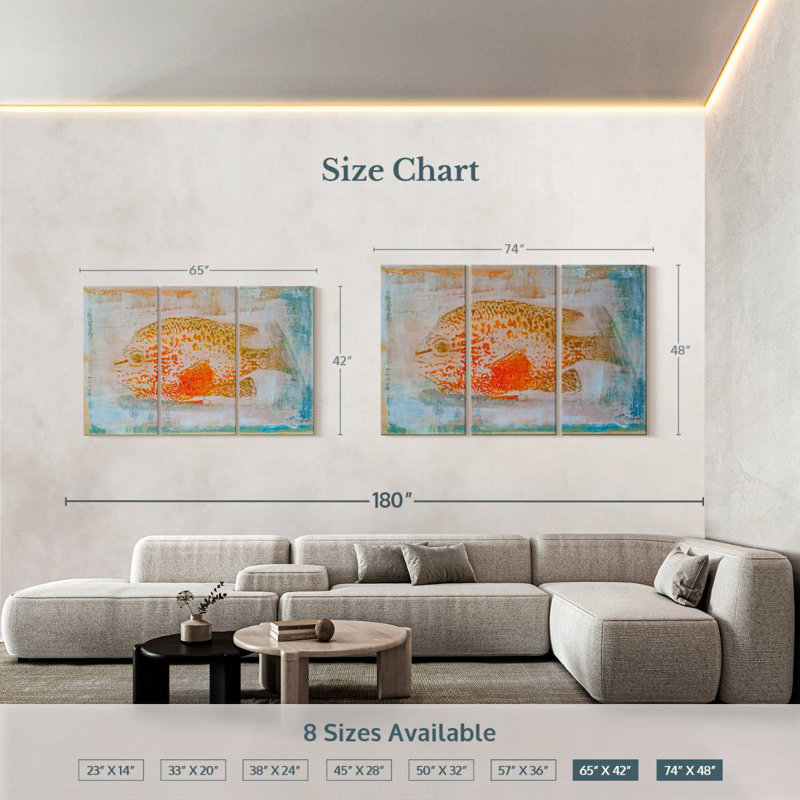 Brampt Orange Sunfish, 42" H x 65" W