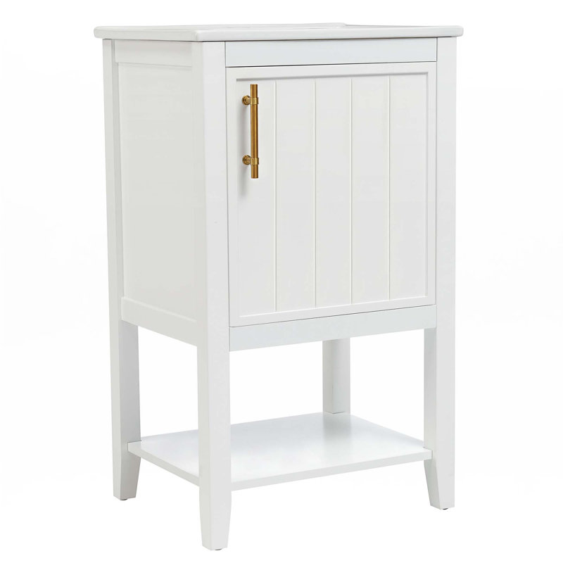 Meuble-lavabo de 20 po avec lavabo, Blanc