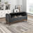 Mid-Century Modern Lift Top Bench, Dark Gray Foam Cushioned, Solid Wood Plywood Frame, Bedroom Storage Textured Fabric, Walnut Finish,-1144882238