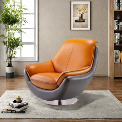 Fauteuil pivotant courbé