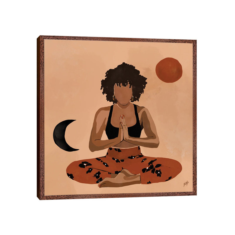 Harmony 1 Piece Wall Art on Canvas, 45.72 cm H x 45.72 cm W, Classic Brown Wood Framed Canvas