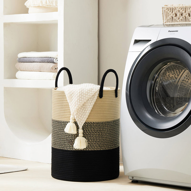 Laundry Basket with Handles, 22" H x 16" W x 16" D