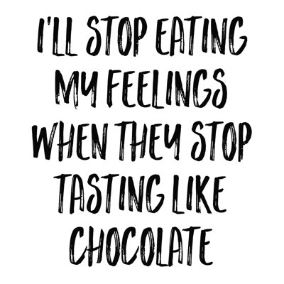 Chocolate Feelings - Wrapped Canvas Textual Art
