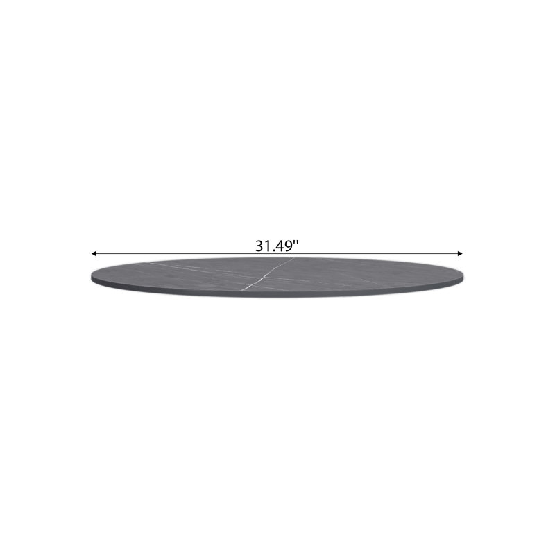 Matte Sintered Stone Lazy Susan (Table Not Included), Dark Grey, 0.5" H x 31.49" L x 31.49" H