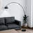 Eckehard 75.6'' Black Arched Floor Lamp-259637530