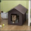 Abris chauffant pour chat pour l'extérieur et l'intérieur, abri portatif pour chat, imperméable et isolé, brun