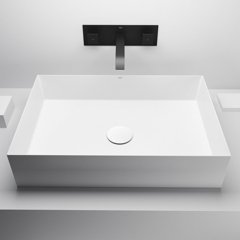 Lavabo vasque de salle de bain rectangulaire