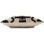 Coussin de luxe en soie noire et ivoire 16 x 16