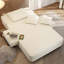 Luxueuse chaise longue convertible avec pochette de rangement et conception sans assemblage