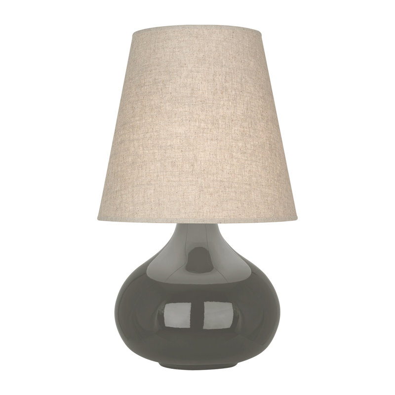 June 24" Table Lamp, Ash, Buff Linen