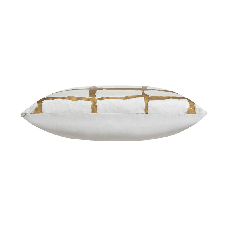 Oslo Square Velvet Pillow Cover & Insert, White