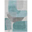 Machine Washable Indoor/Outdoor Xhevrie Teal Rug-112122497