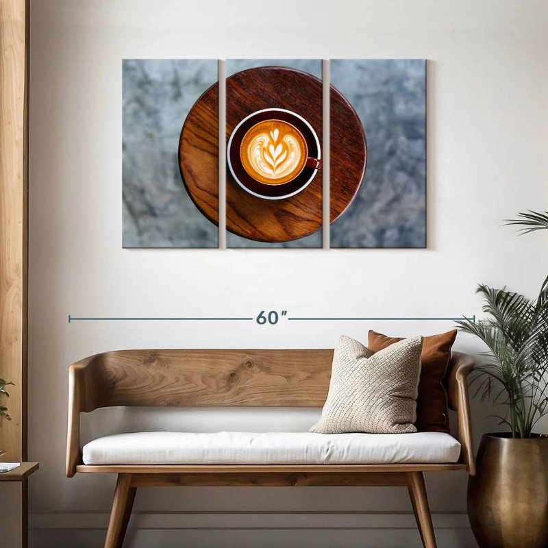 Café au lait artistique Yarlin, H 28 po x l 45 po